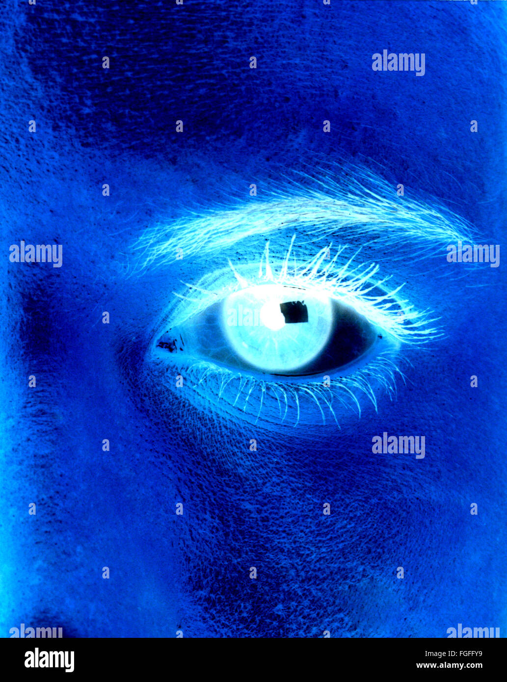 computergenerierte Auge Closeup abstrakt Stockfoto