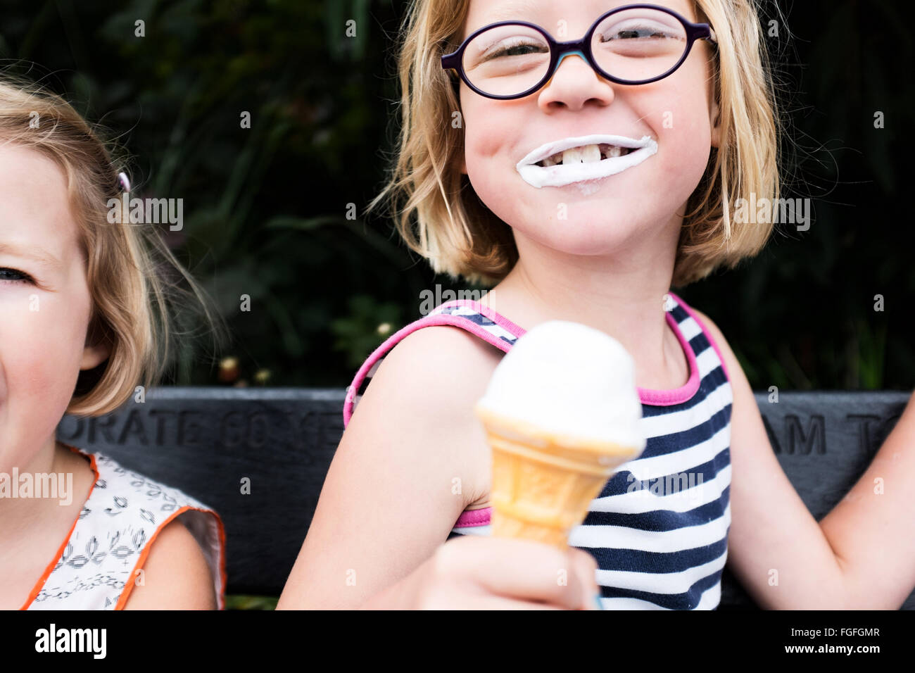 Eis Lippen Stockfoto