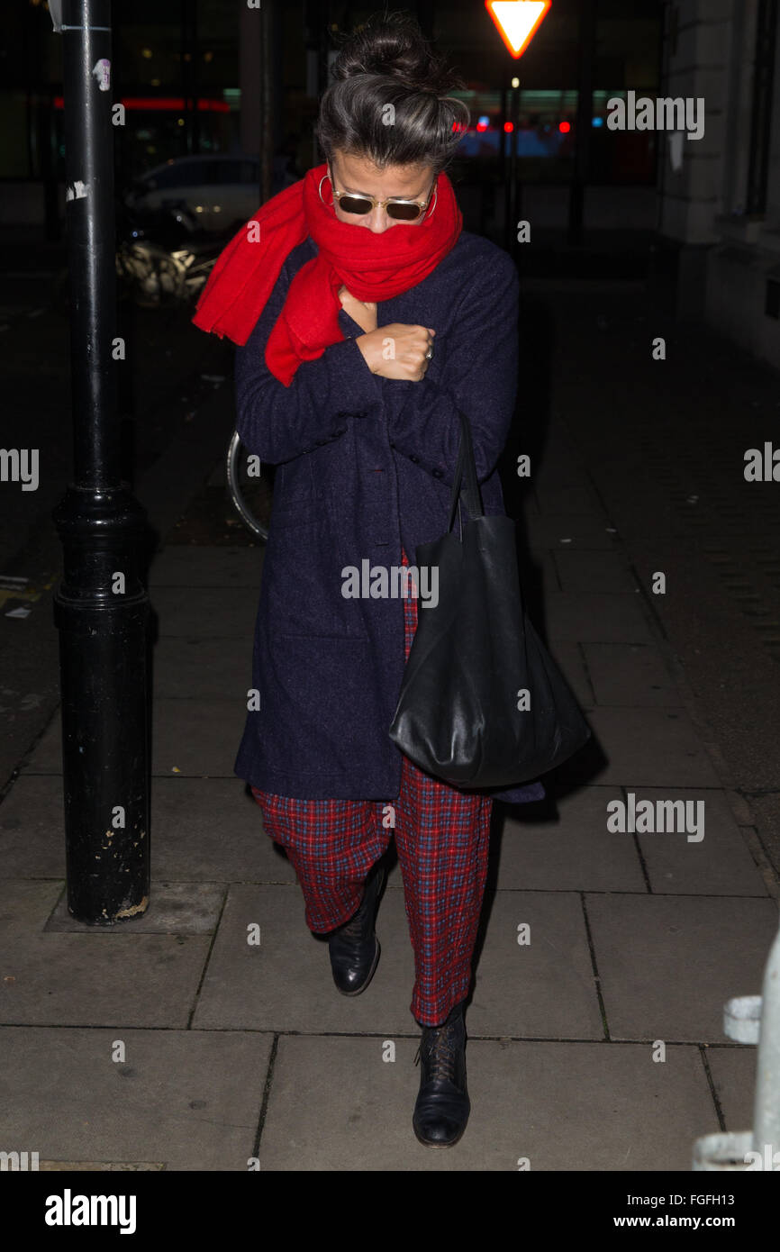 Tracey Ullman abgebildet in den Studios von Radio 2 Ankunft Featuring: Tracey Ullman Where: London, Vereinigtes Königreich bei: 15. Januar 2016 Stockfoto