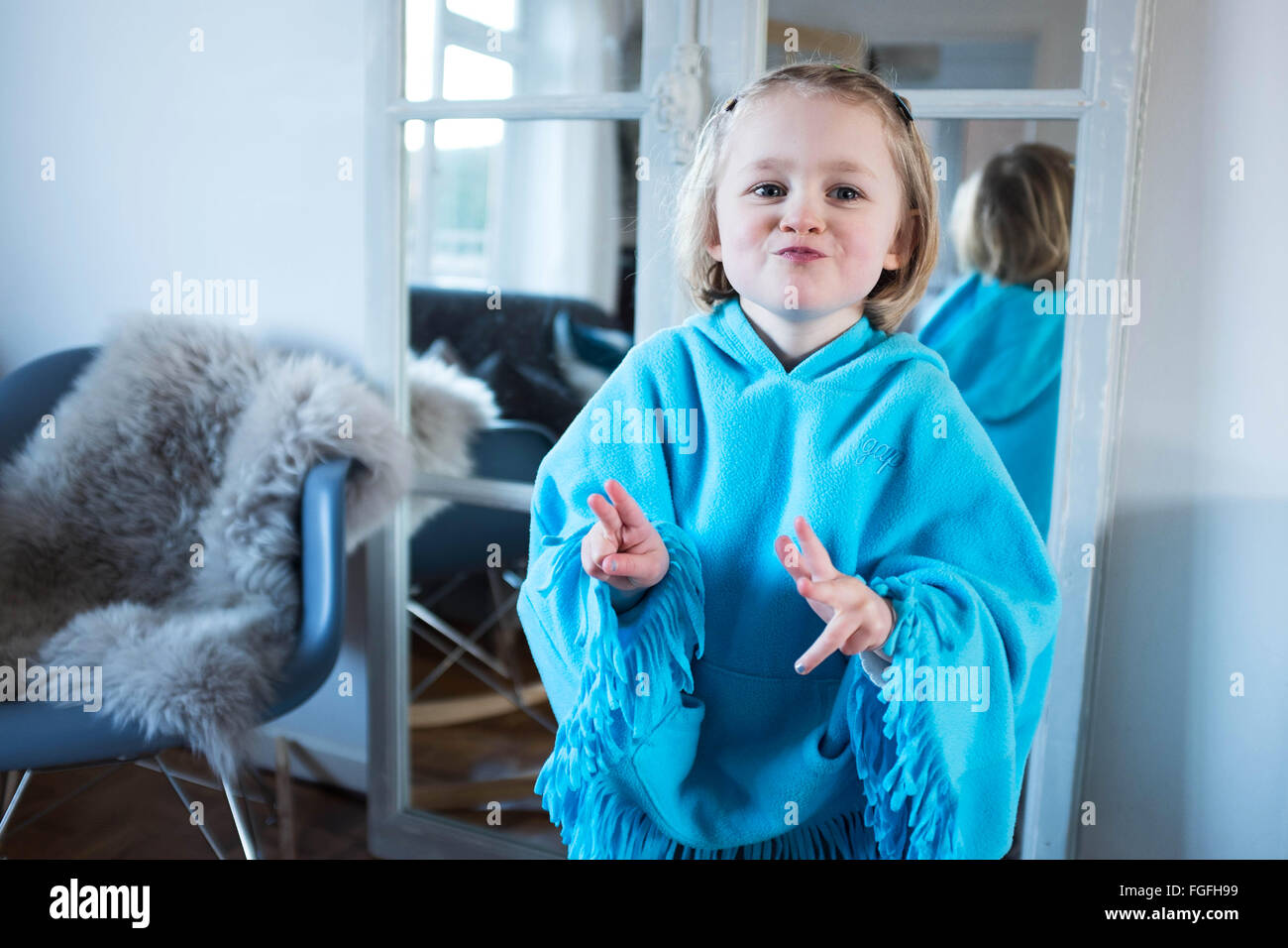 Lustige Gesichter für die Kamera Stockfoto