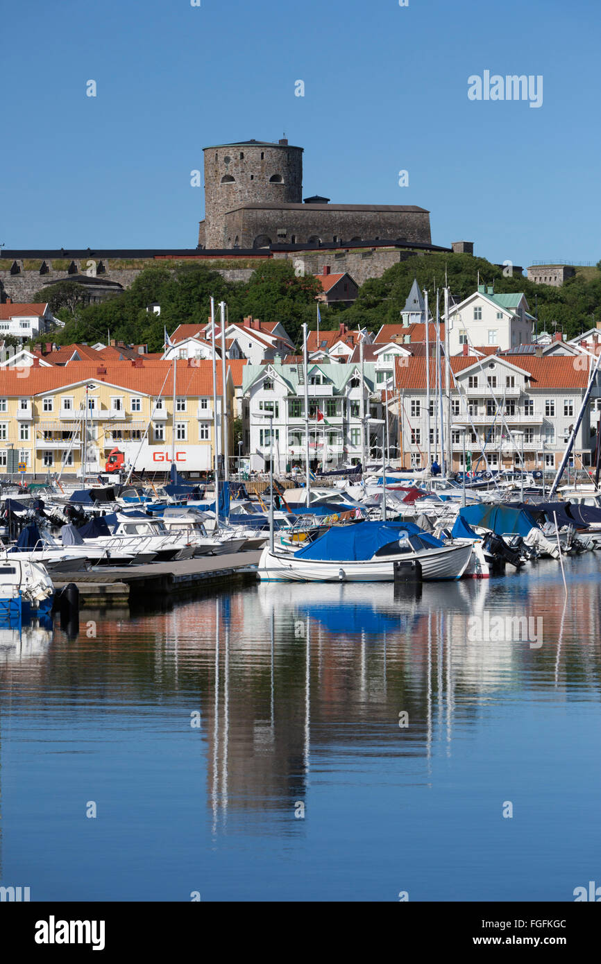 Carlstens Festung (Carlstens Fästning) und Hafen, Marstrand, Bohuslän-Küste, Süd-West Schweden, Schweden, Skandinavien, Europa Stockfoto