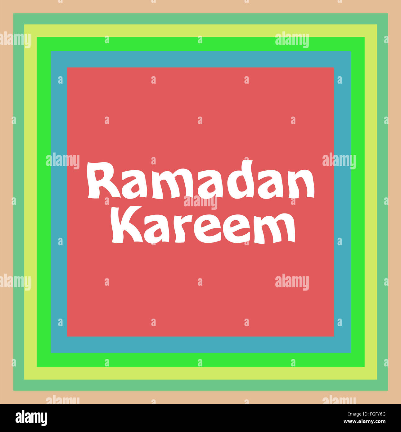 Ramadan Kareem. Zusammensetzung des muslimischen Fastenmonats Schriftzug. Stockfoto