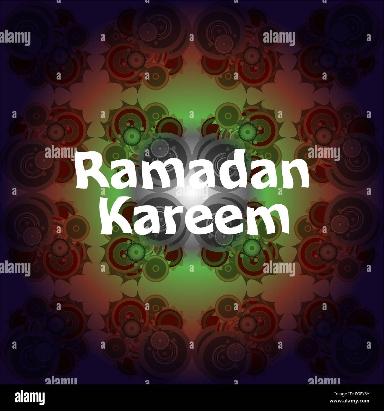 Arabisch-islamische Kalligraphie des Textes Ramadan Kareem auf abstrakten Hintergrund Stockfoto