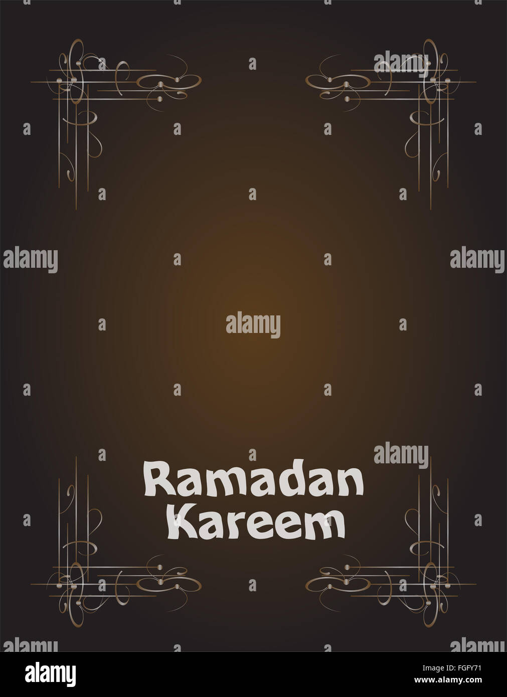 Ramadan Kareem. Zusammensetzung des muslimischen Fastenmonats Schriftzug. Stockfoto