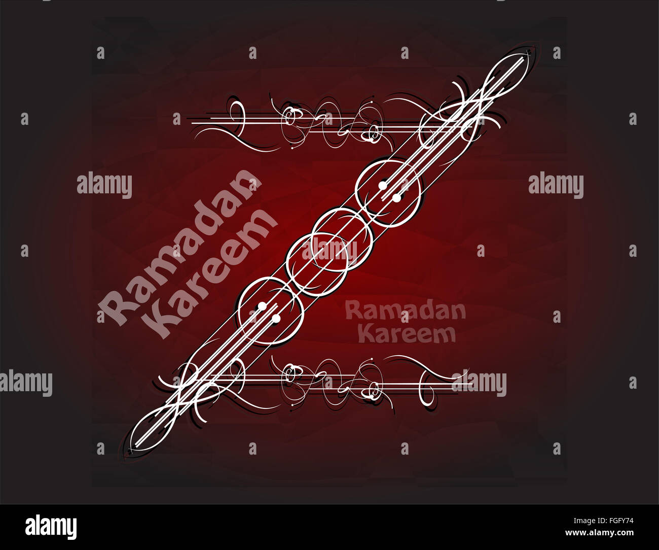 Kalligraphie des Ramadan Kareem für die Feier der muslimischen Gemeinschaft festival Stockfoto