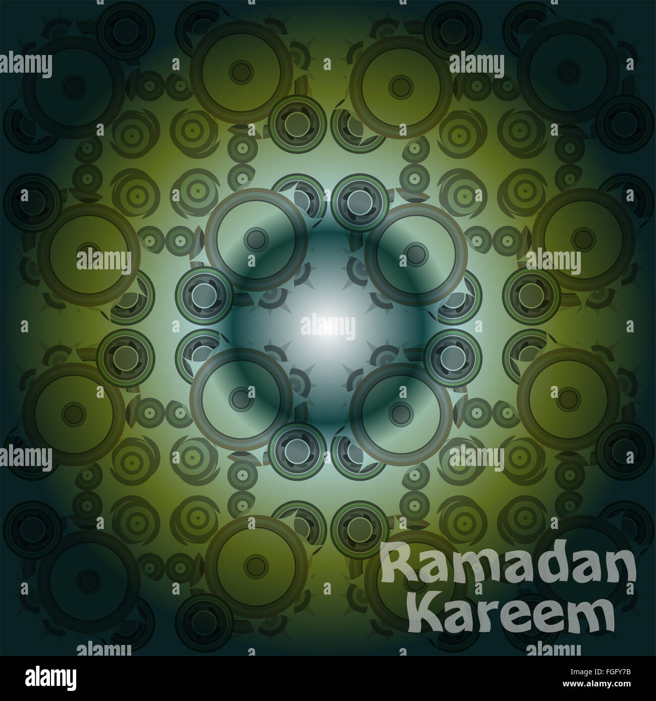 Arabisch-islamische Kalligraphie des Textes Ramadan Kareem auf abstrakten Hintergrund Stockfoto