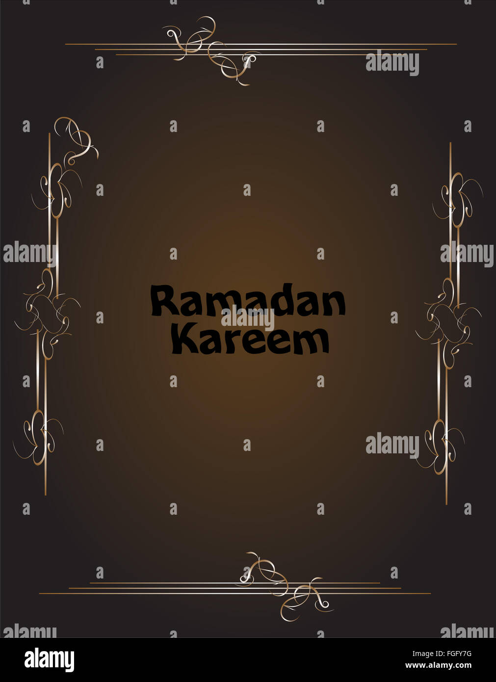 Ramadan Kareem. Zusammensetzung des muslimischen Fastenmonats Schriftzug. Stockfoto