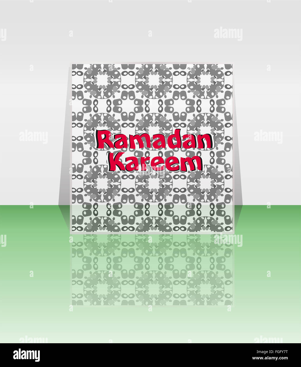 Kalligraphie des arabischen Textes des Ramadan Kareem für die Feier der muslimischen Gemeinschaft Festival. Stockfoto