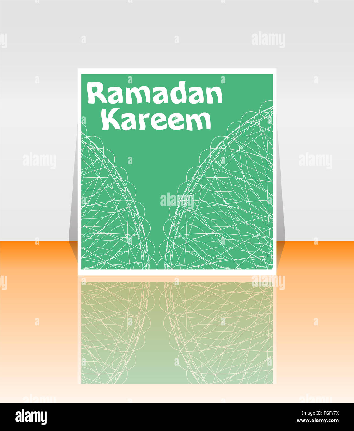 Arabisch-islamische Kalligraphie des Textes Ramadan Kareem auf abstrakten Hintergrund Stockfoto