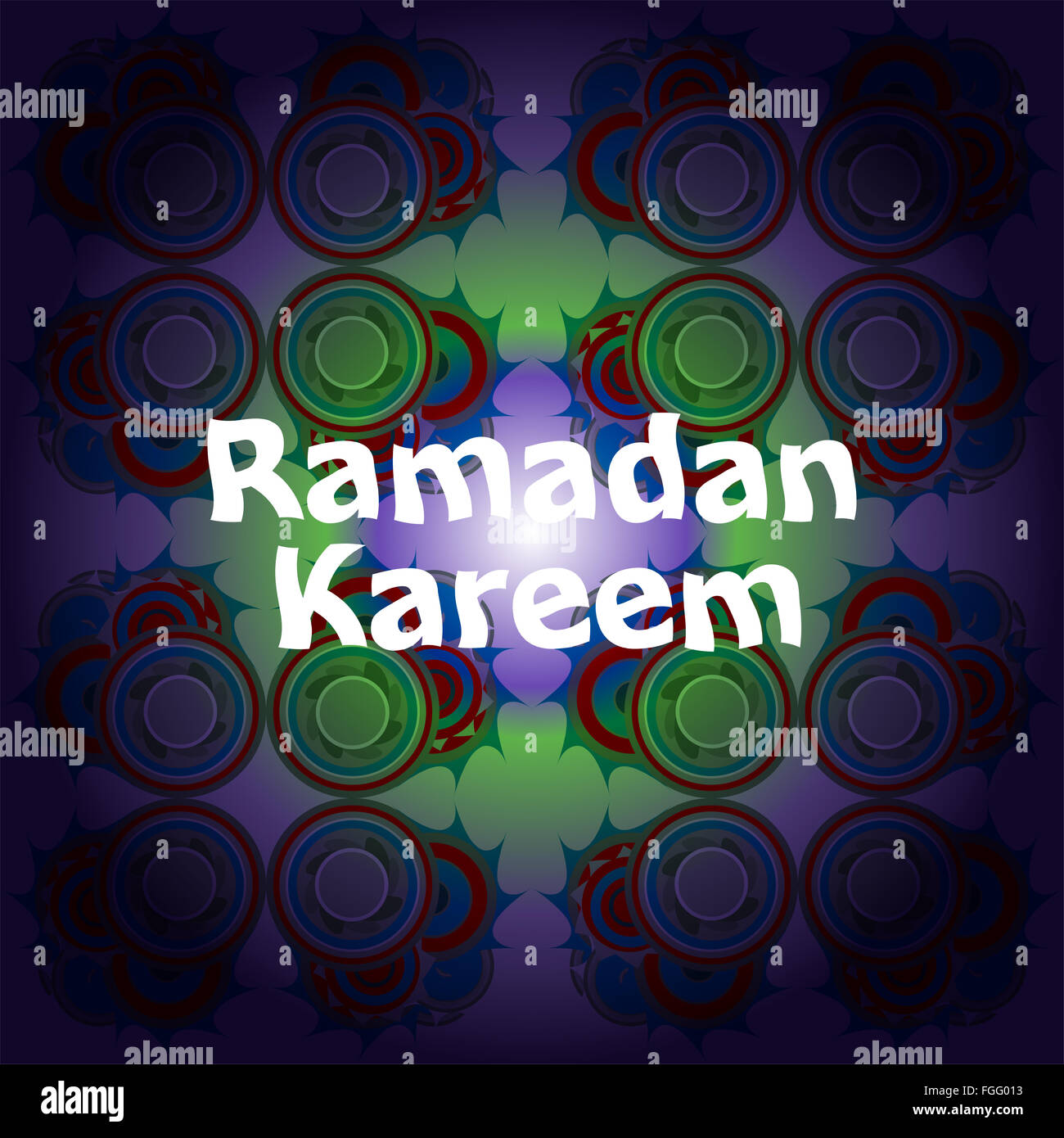 Arabisch-islamische Kalligraphie des Textes Ramadan Kareem auf abstrakten Hintergrund Stockfoto