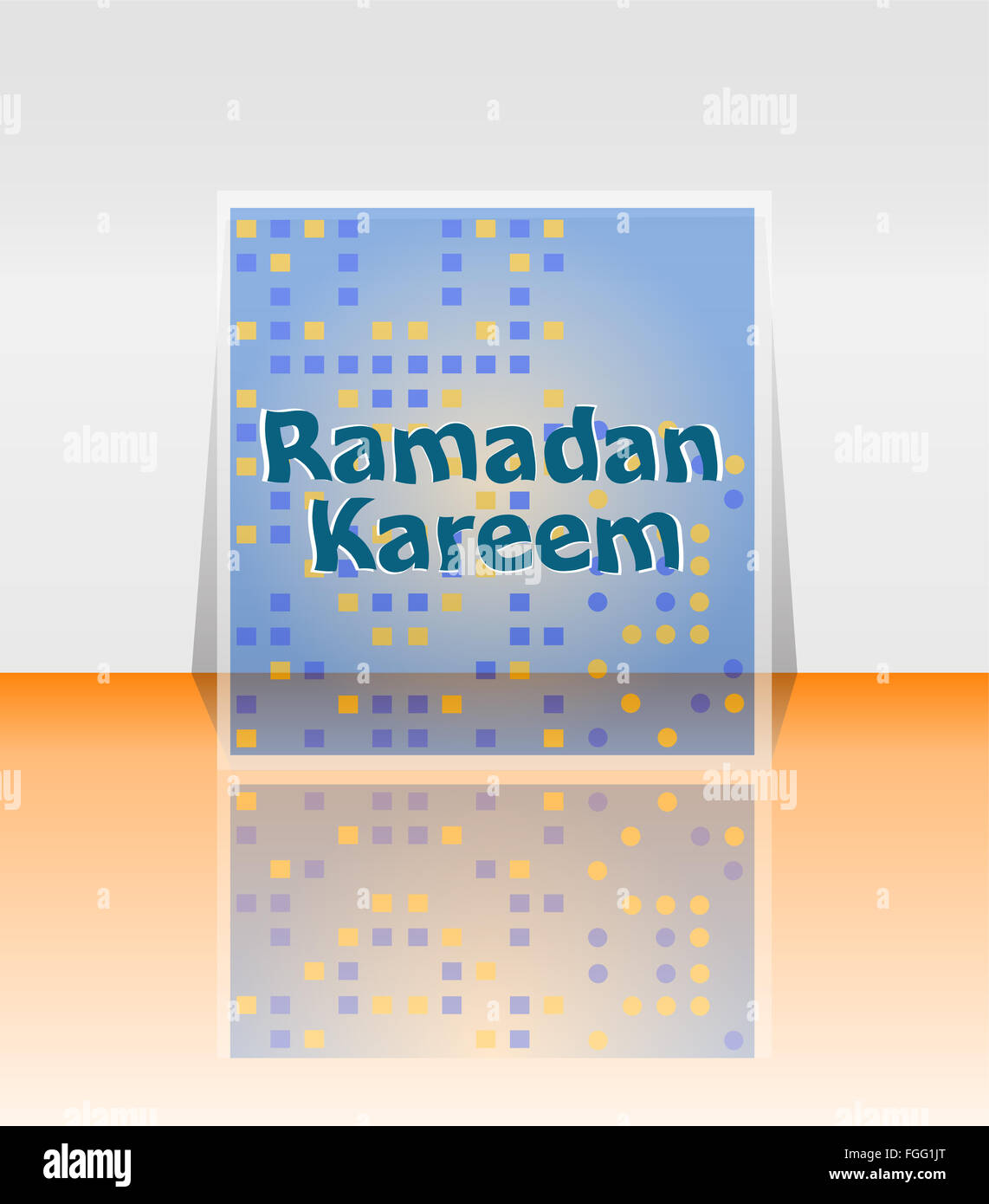 Ramadan Kareem. Zusammensetzung des muslimischen Fastenmonats Schriftzug. Stockfoto