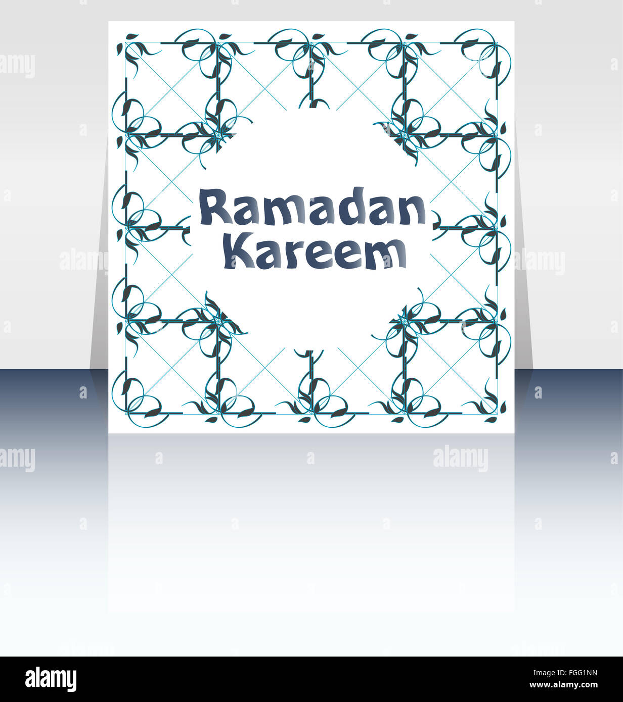 Ramadan Kareem. Zusammensetzung des muslimischen Fastenmonats Schriftzug. Stockfoto