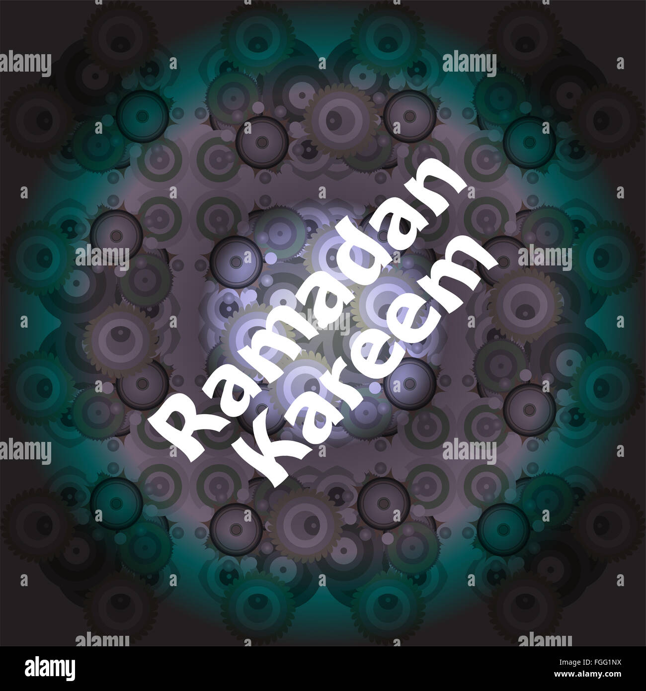 Kalligraphie des arabischen Textes des Ramadan Kareem für die Feier der muslimischen Gemeinschaft Festival. Stockfoto