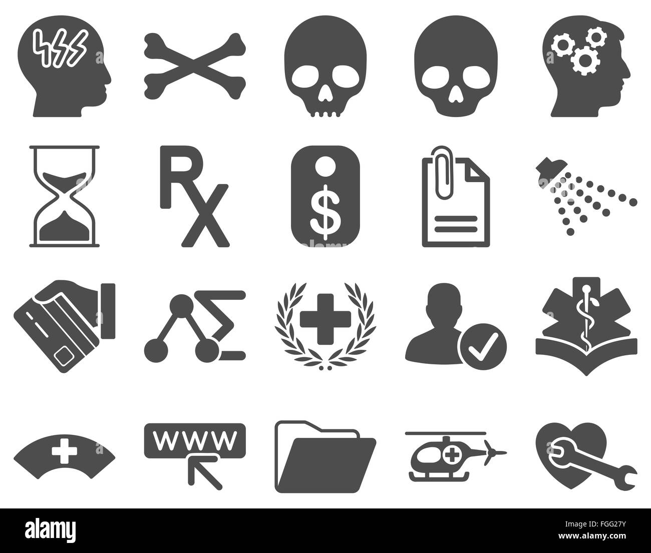 Medizinische bicolor Symbole Stockfoto