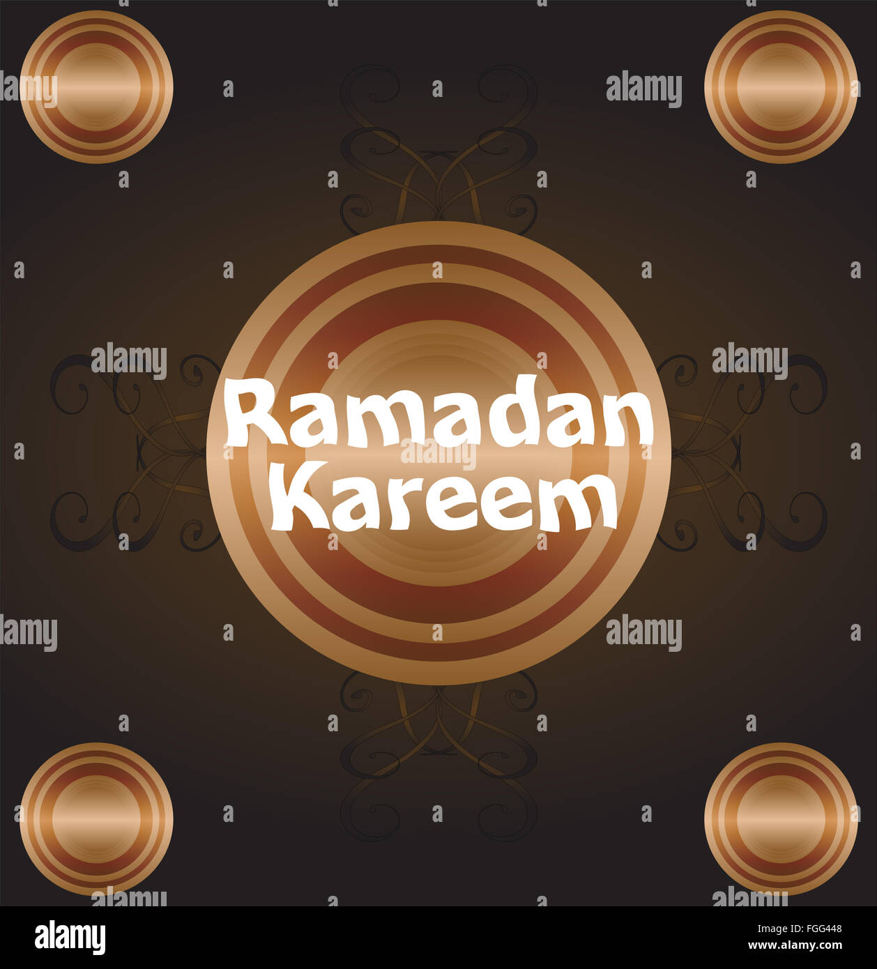 Kalligraphie des arabischen Textes des Ramadan Kareem für die Feier der muslimischen Gemeinschaft festival Stockfoto