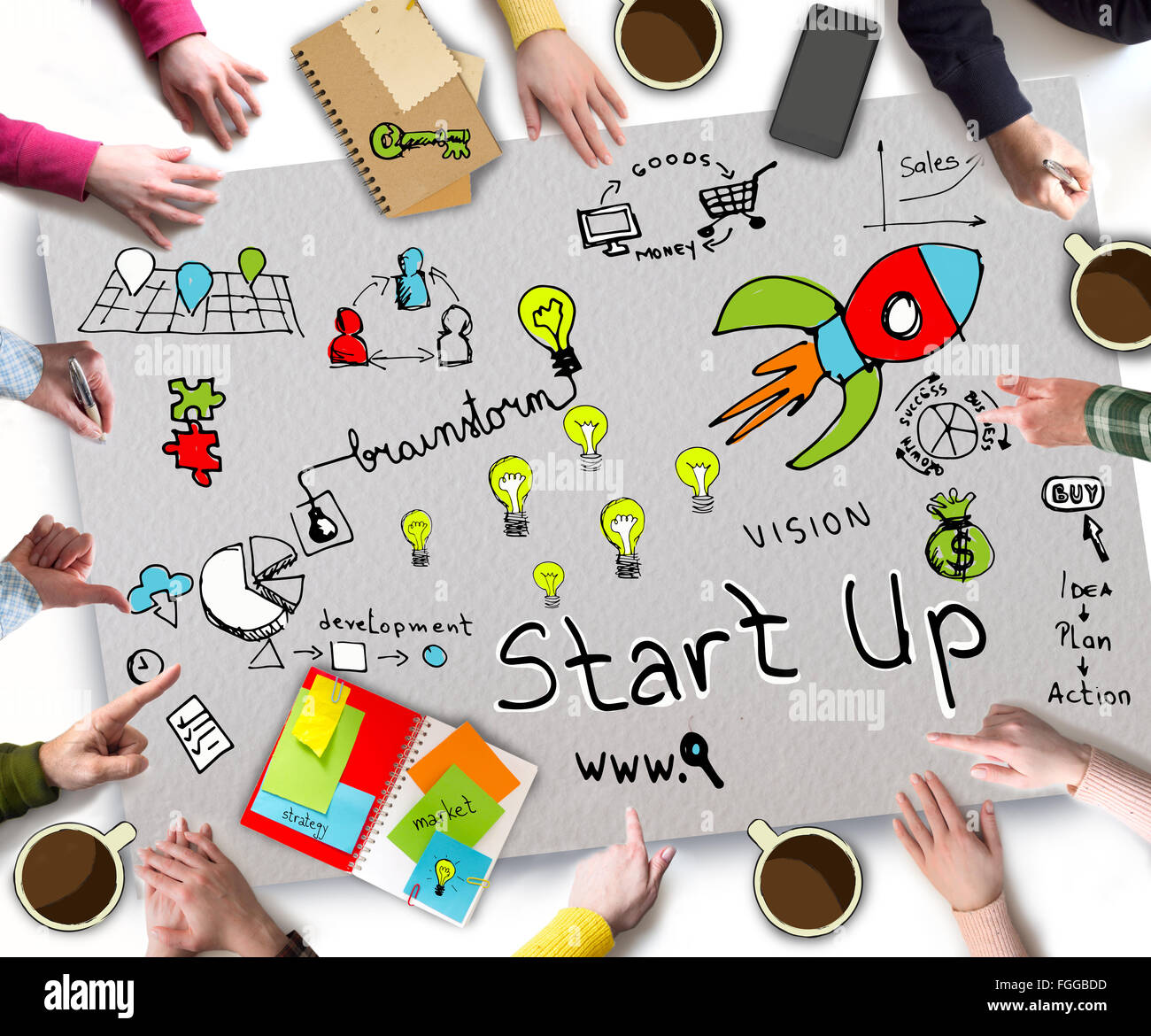 Start-Up-Konzept Stockfoto
