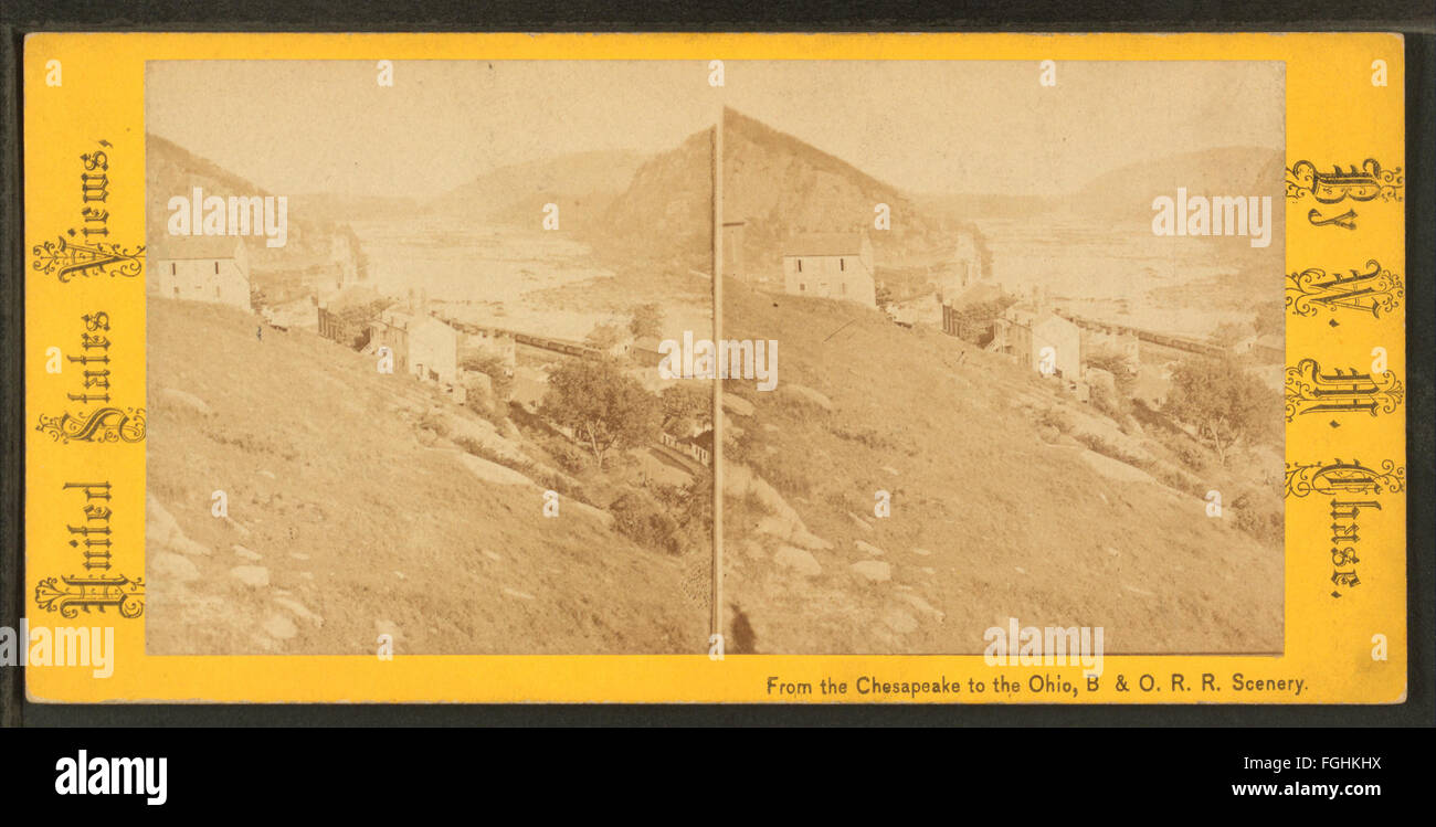 Zusammenfluss des Potomac und Shenandoah, aus Robert N. Dennis Sammlung von stereoskopischen Ansichten Stockfoto