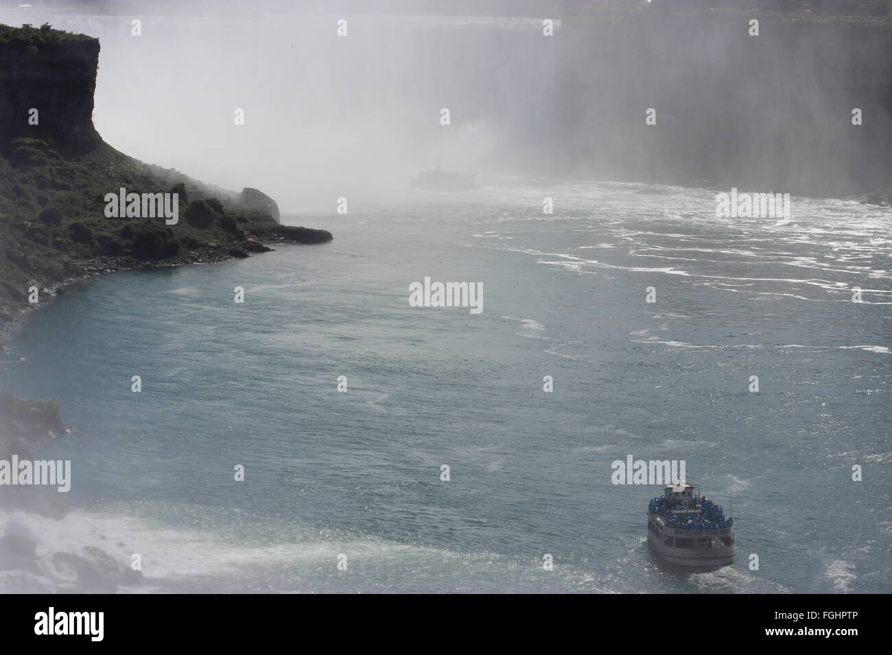 Niagara Falls USA River Boat Tour bin Hilfe der Nebel "Horseshoe Falls Stockfoto