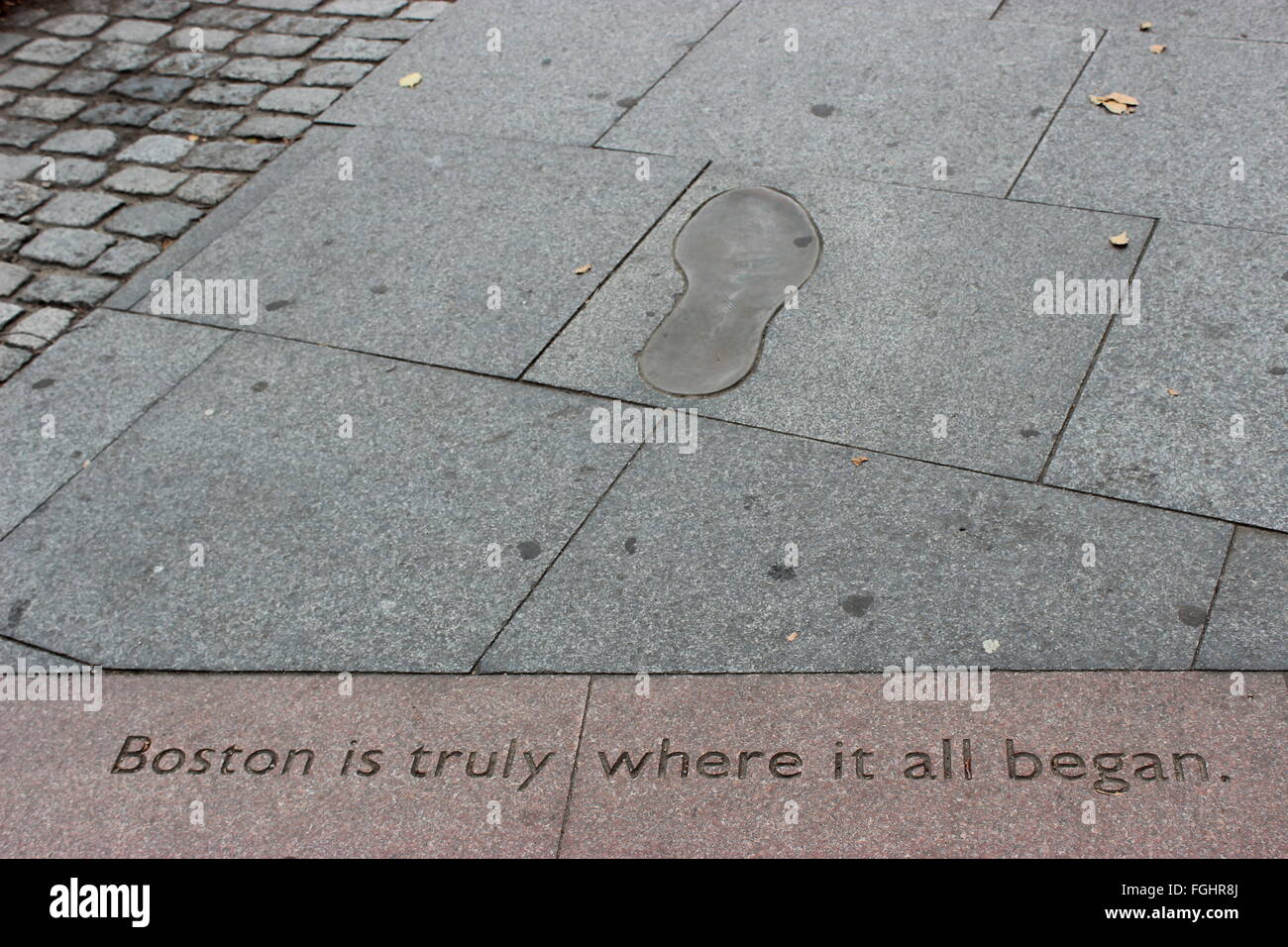 Freiheitspfad Boston MA Stockfoto