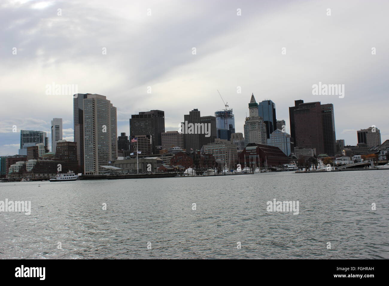 Boston Harbor Überblick Stockfoto
