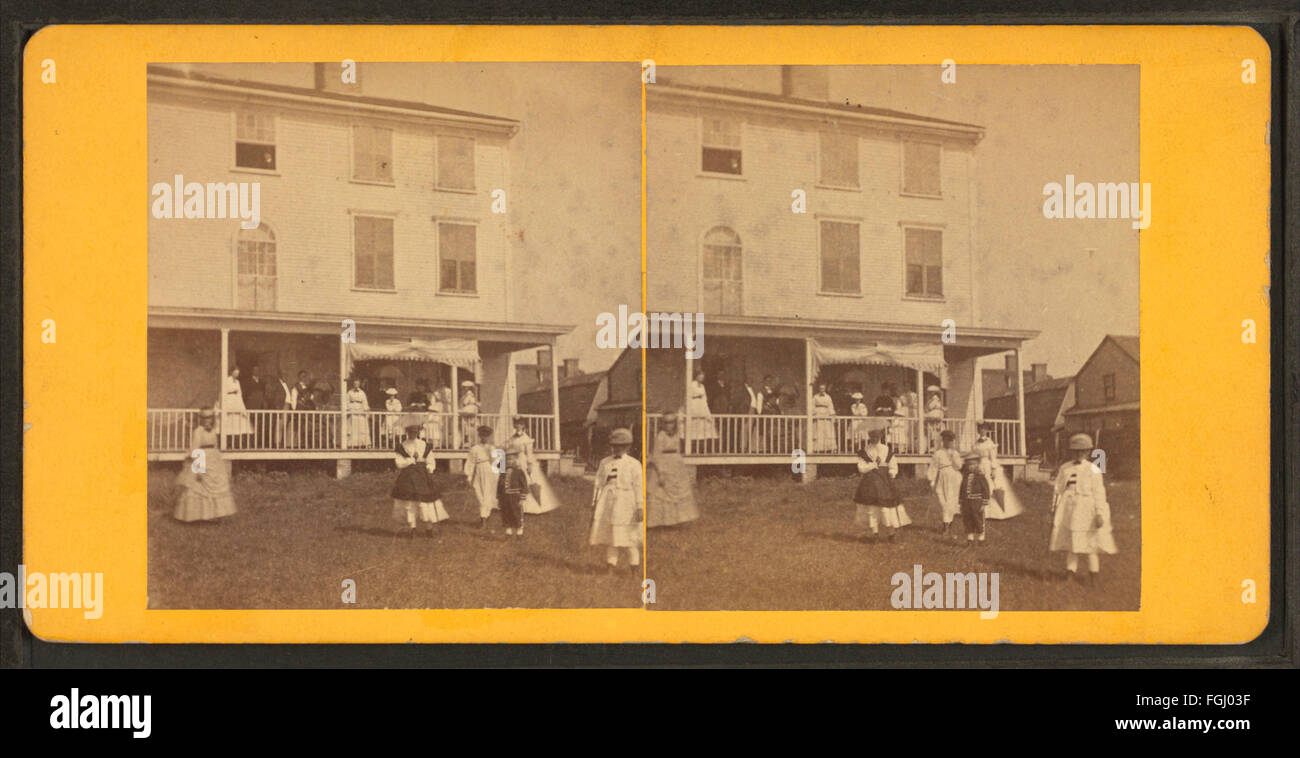 Gruppe spielen Krocket vor Haus oder Pension, von Joshua Appleby Williams 3 Stockfoto