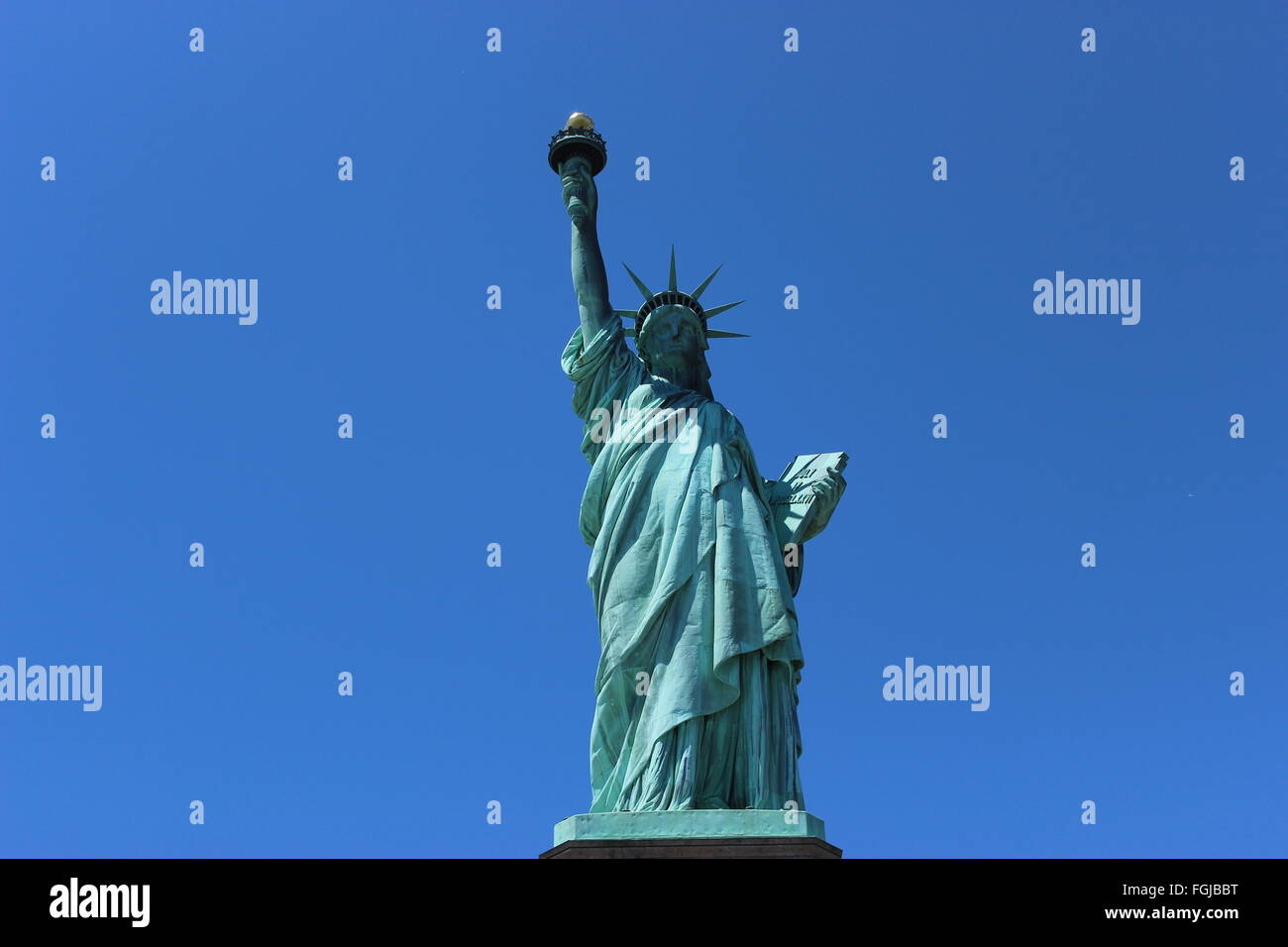 Schließen Bild der Statue of Liberty Stockfoto