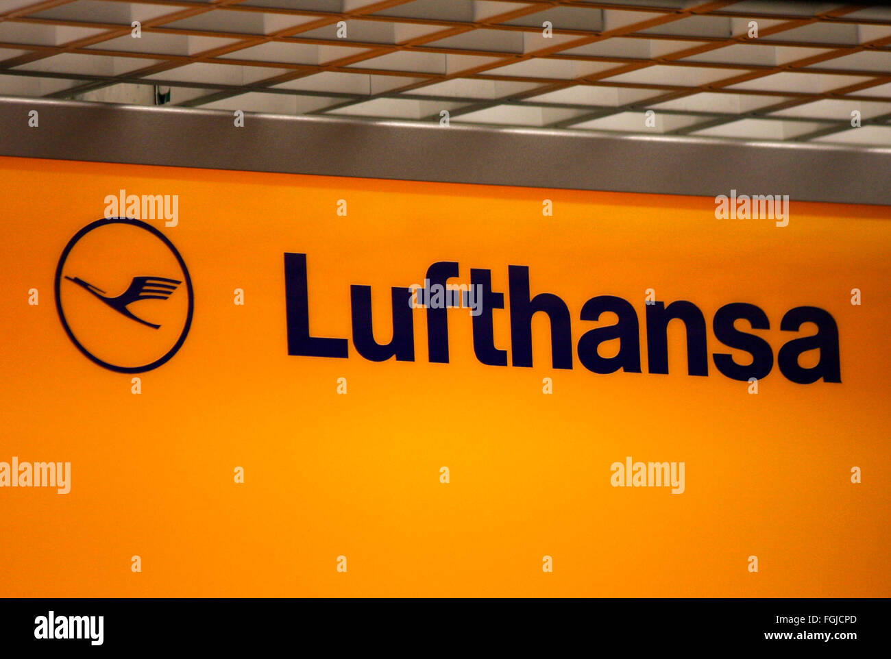 Markenname: "Lufthansa", Berlin. Stockfoto