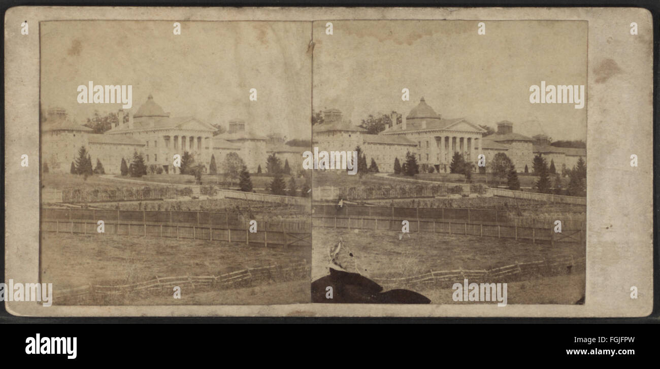 Staatliche Irrenanstalt, Trenton, N.J, aus Robert N. Dennis Sammlung von stereoskopischen Ansichten Stockfoto