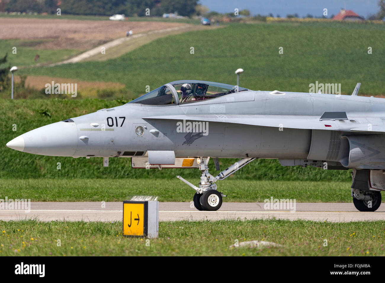 McDonnell Douglas F/A - 18C Hornet J-5017 der Schweizer Luftwaffe Stockfoto
