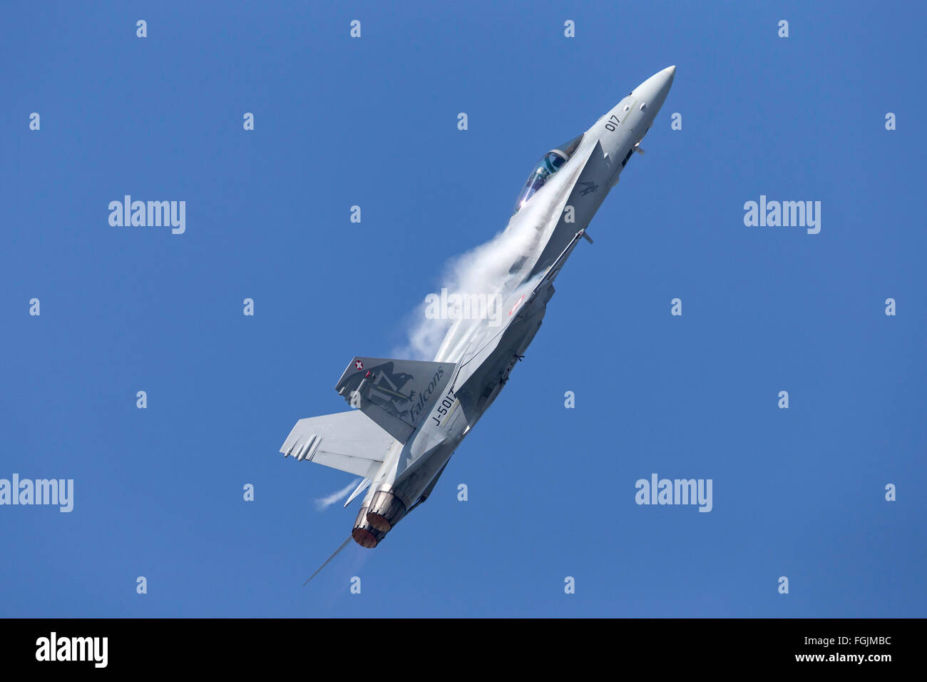 McDonnell Douglas F/A - 18C Hornet J-5017 der Schweizer Luftwaffe Stockfoto