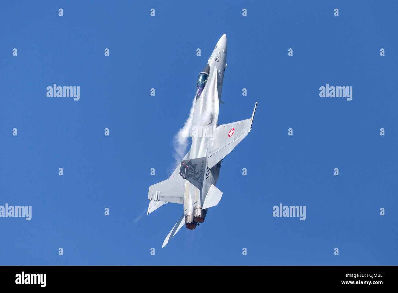McDonnell Douglas F/A - 18C Hornet J-5017 der Schweizer Luftwaffe Stockfoto