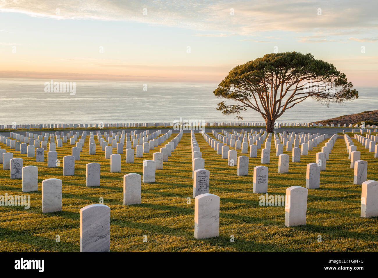 Veteran Cemetery in San Diego, Kalifornien Stockfoto