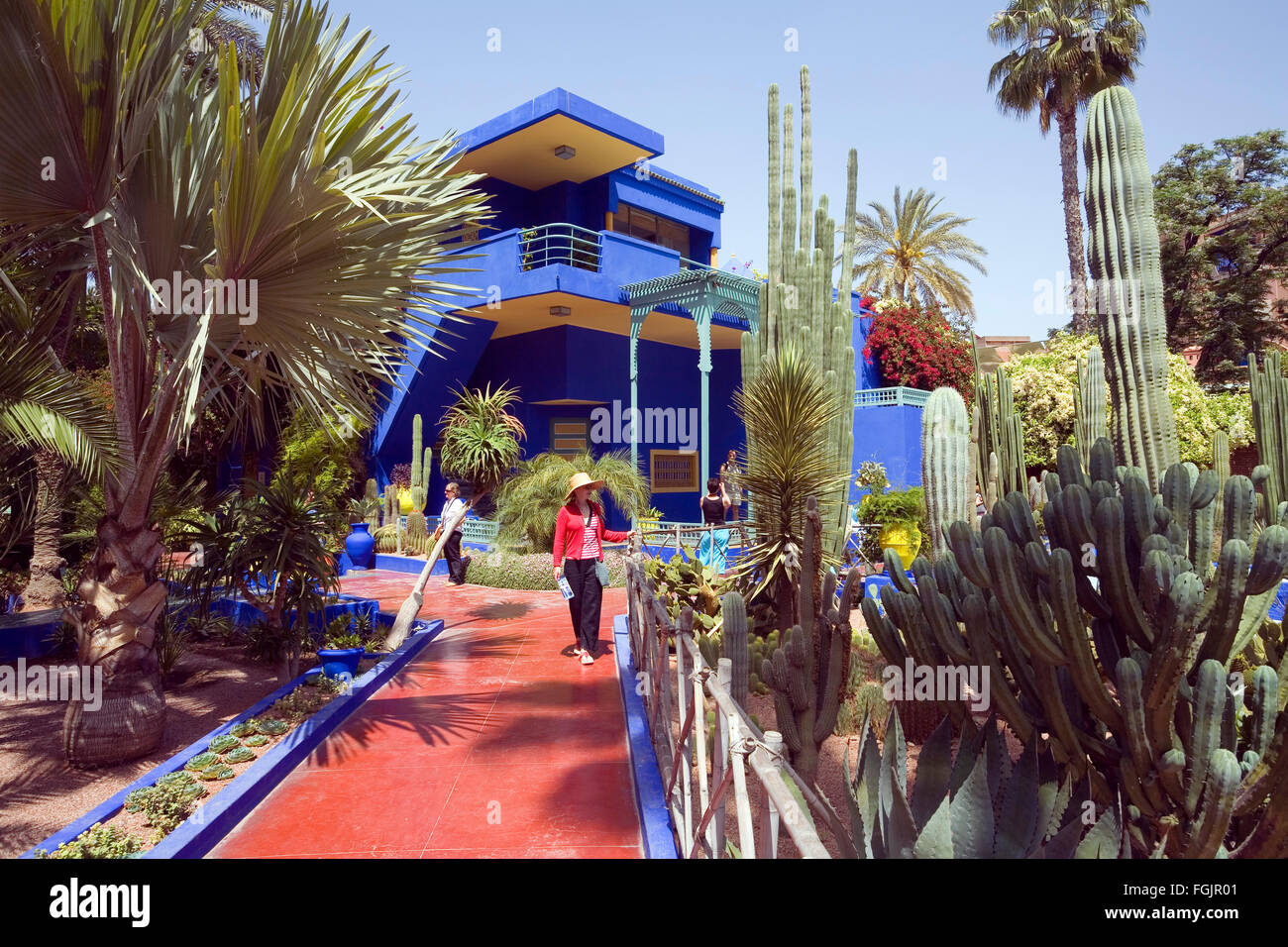 Die schöne "Jardins Majorelle" in Marrakesch Marokko Stockfoto