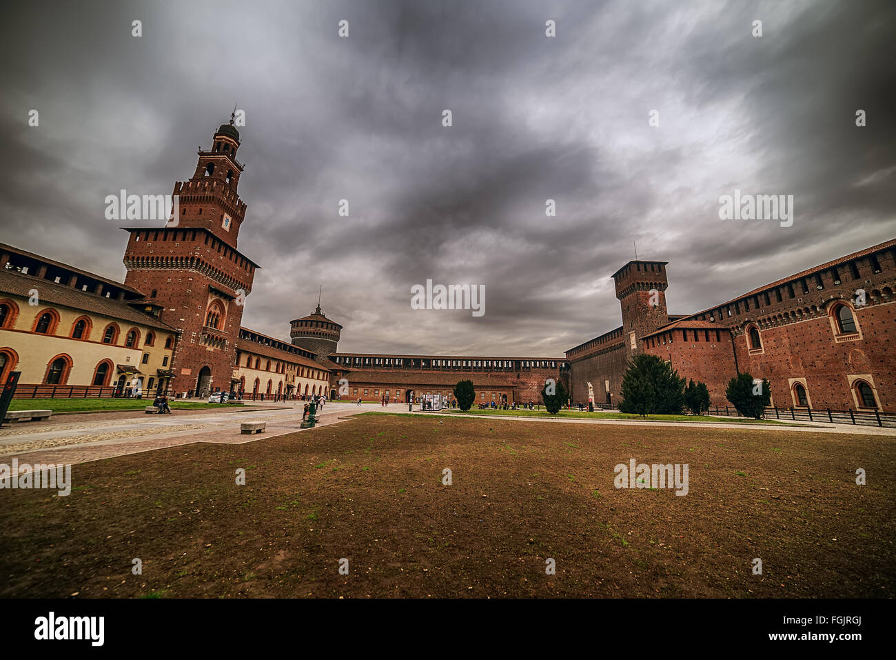 Mailand, Italien: Castello Sforzesco, Castello Sforzesco Stockfoto