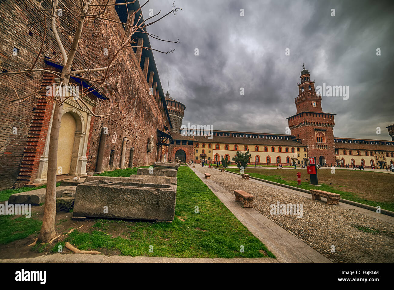 Mailand, Italien: Castello Sforzesco, Castello Sforzesco Stockfoto