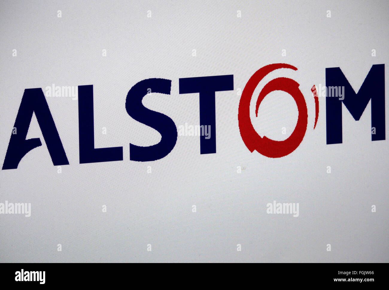 Markenname: "Alstom", Berlin. Stockfoto
