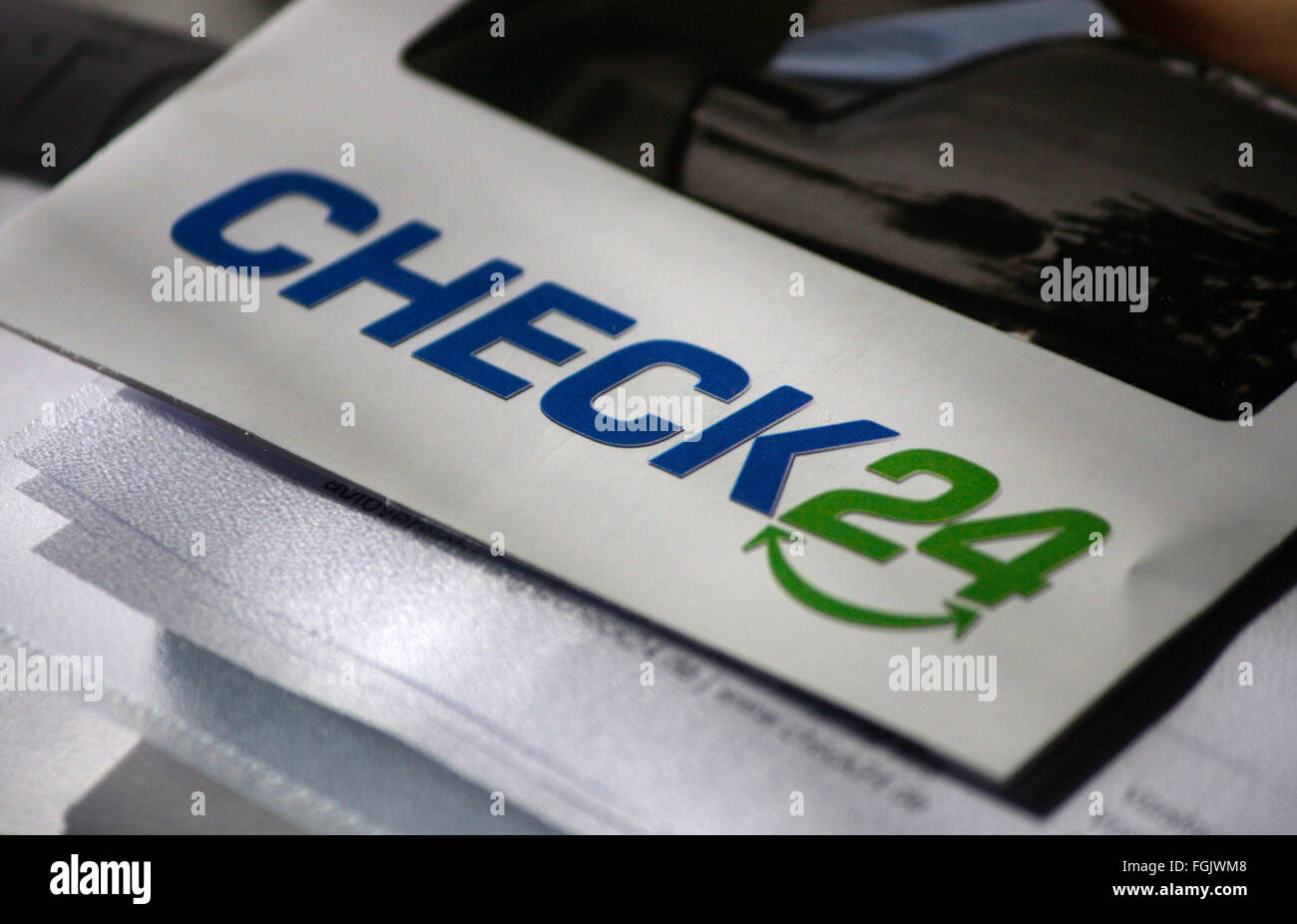 Markenname: "Check 24", Berlin. Stockfoto