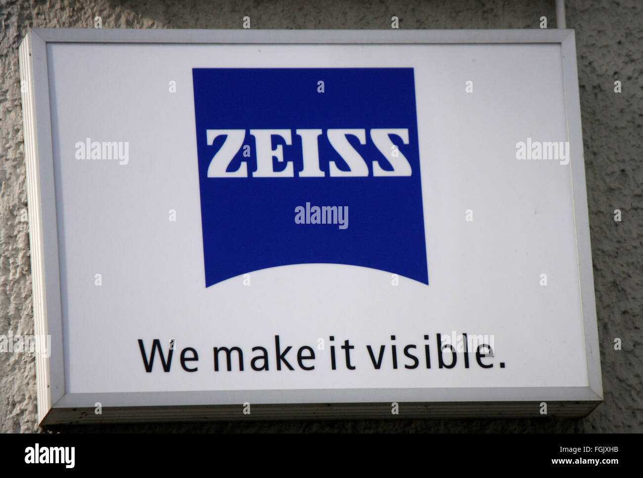 Markenname: "Zeiss", Berlin. Stockfoto