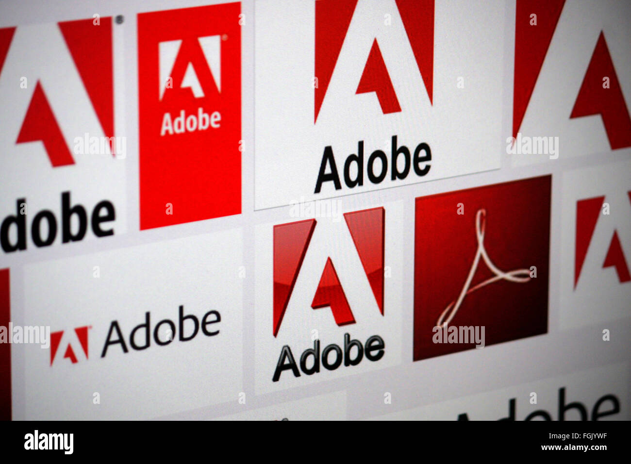 Markenname: "Adobe", Berlin. Stockfoto