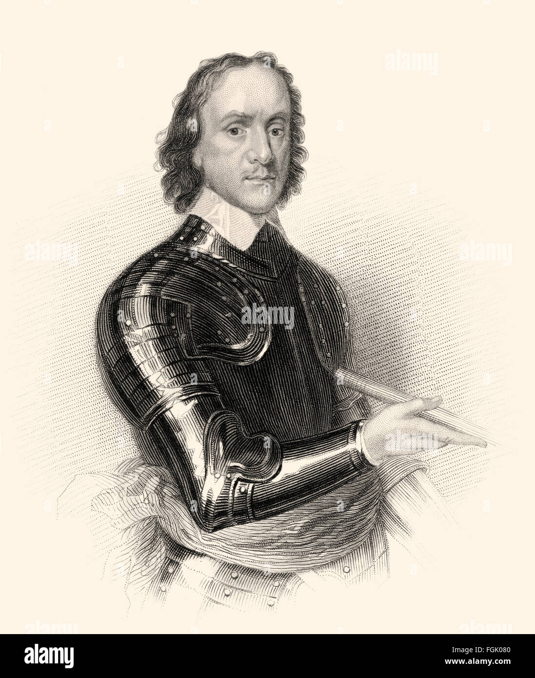 Oliver Cromwell, 1599-1658, Lord Protector von England, Schottland und Irland, Kommandant der parlamentarischen Armee Stockfoto