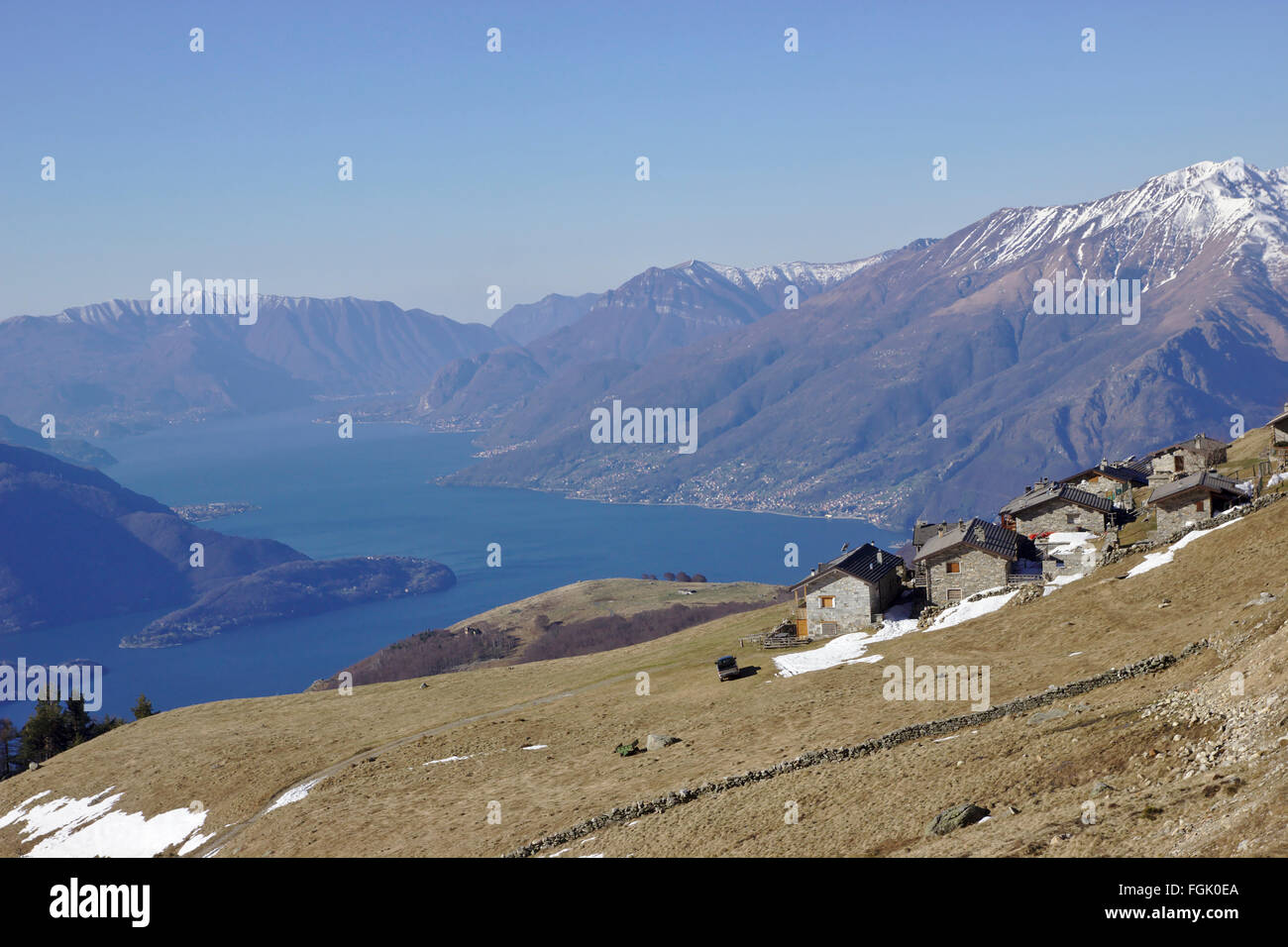 Alpe di Mezzo und Comer See, Italien Stockfoto