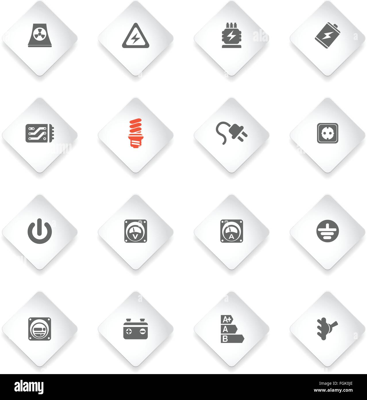 Strom einfach Symbole Stock Vektor