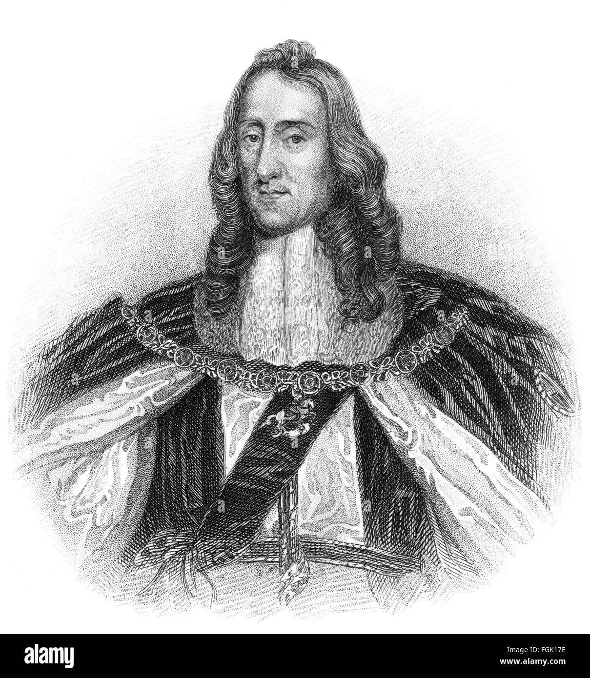 Edward Montagu, 2. Earl of Manchester, 1602-1671, ein wichtiger Kommandeur der parlamentarischen Kräfte im ersten englischen Bürgerkrieg Stockfoto