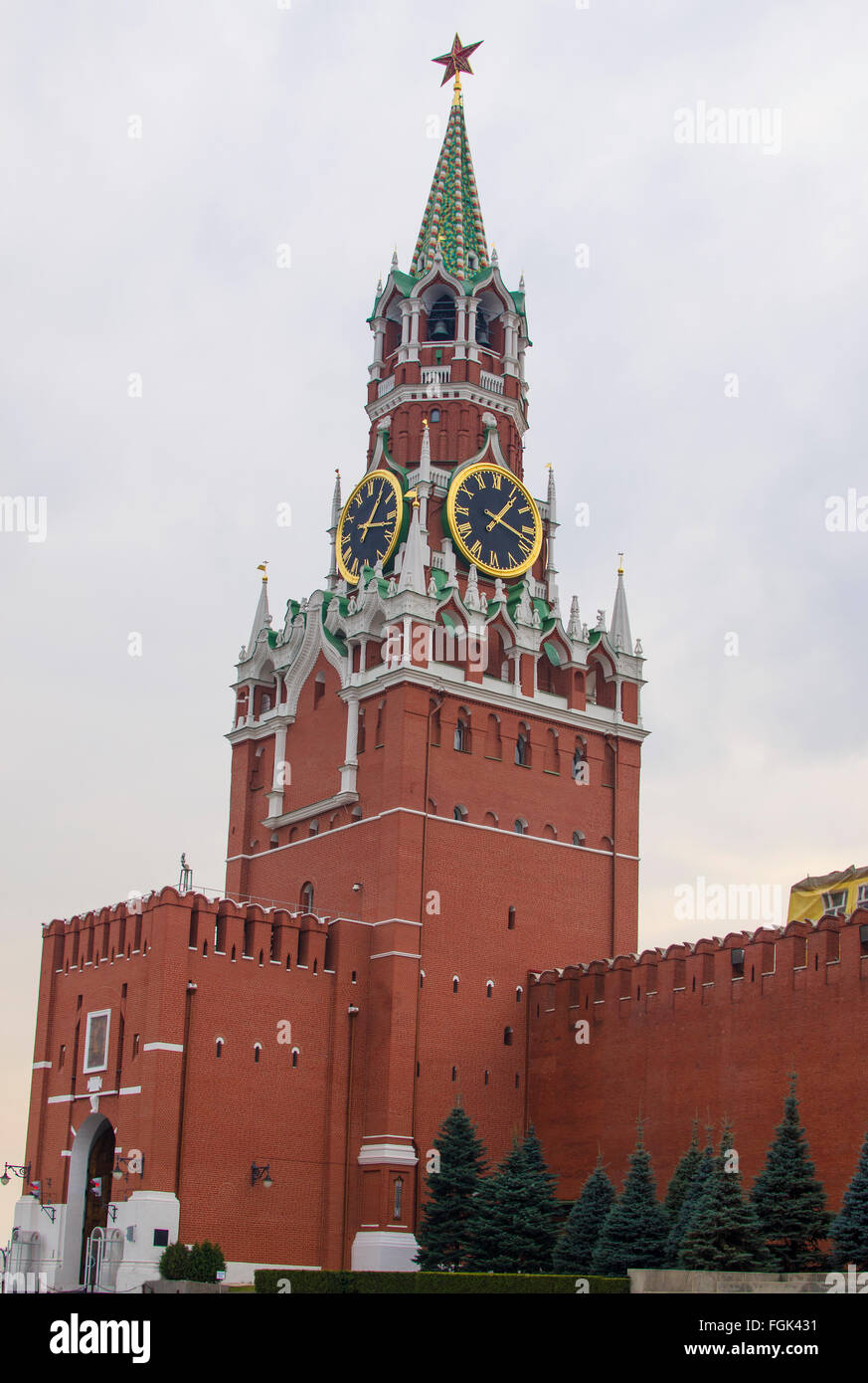 Roter Platz Moskau, des Roten Platzes, die Stadt, Moskau, Kreml, der Turm, der Turm mit Uhr, Sehenswürdigkeit, Architektur Stockfoto