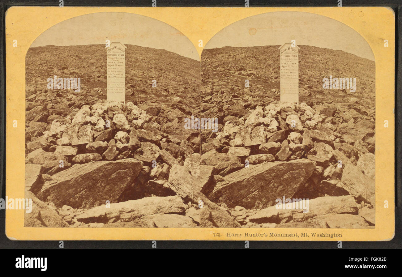 Harry Hunter Denkmal, Mt. Washington, Gebrüder Kilburn 2 Stockfoto