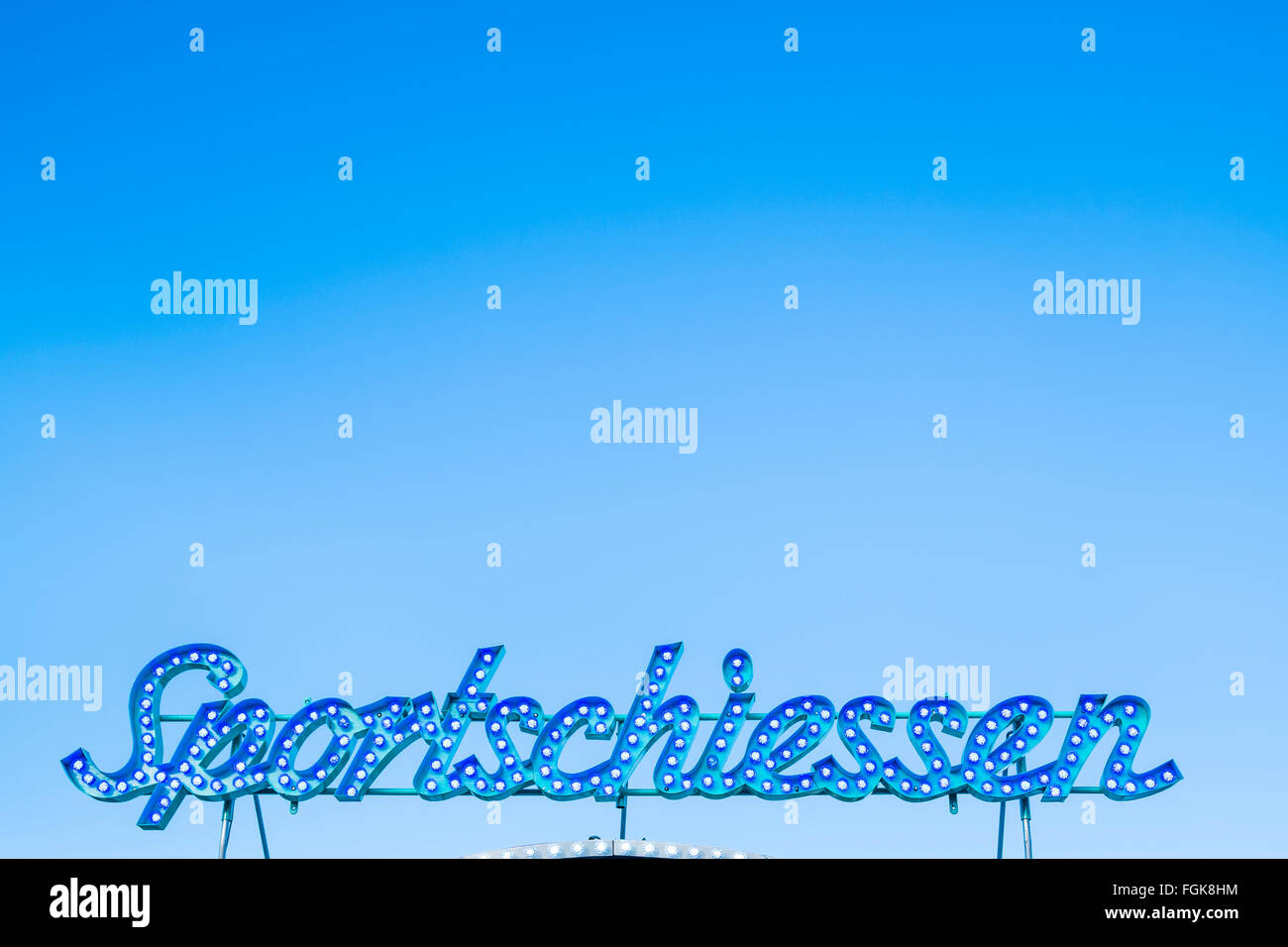Neon Sign  shooting sport  Stockfoto
