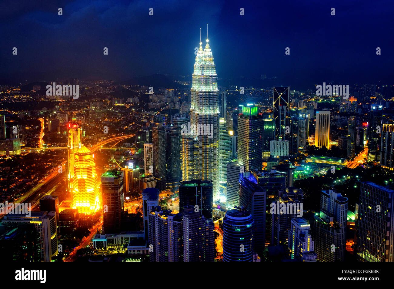Skyline von Kuala Lumpur, Malaysia Stockfoto