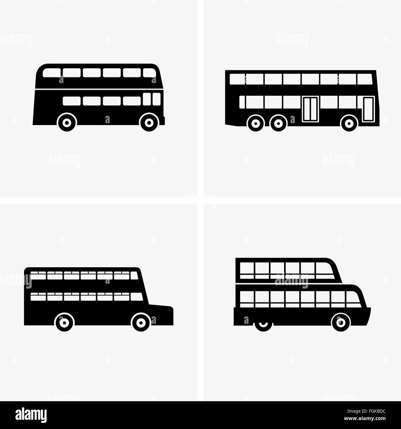 Doppelte Decker Busse Stock Vektor