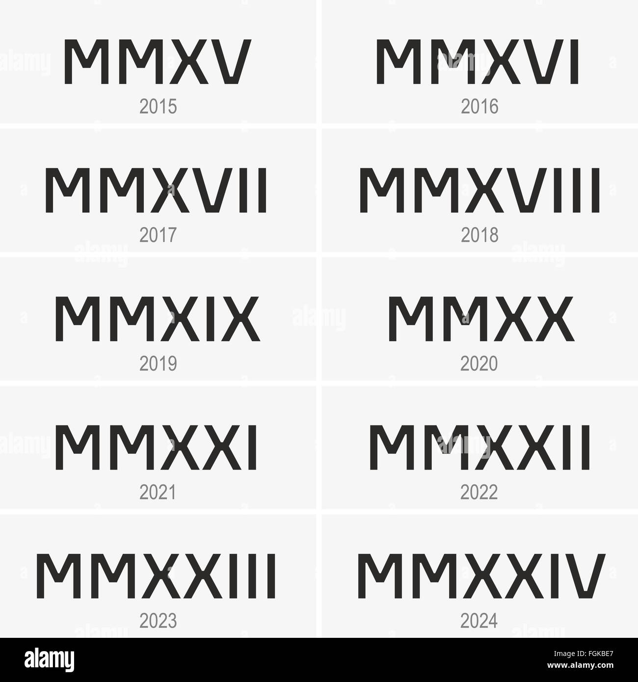 Roman numerals kaufen Alamy