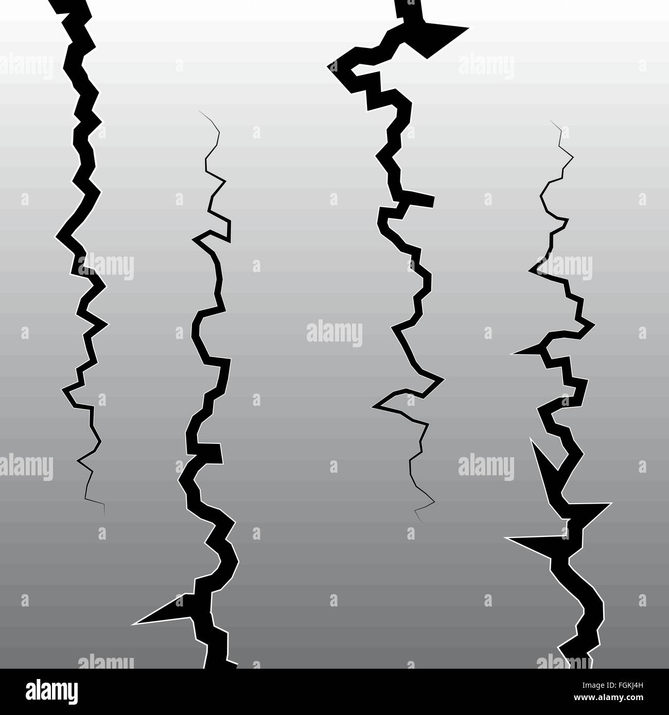Crack-Vektor-Eps 10-Vektor-Illustration der Erde Stock Vektor